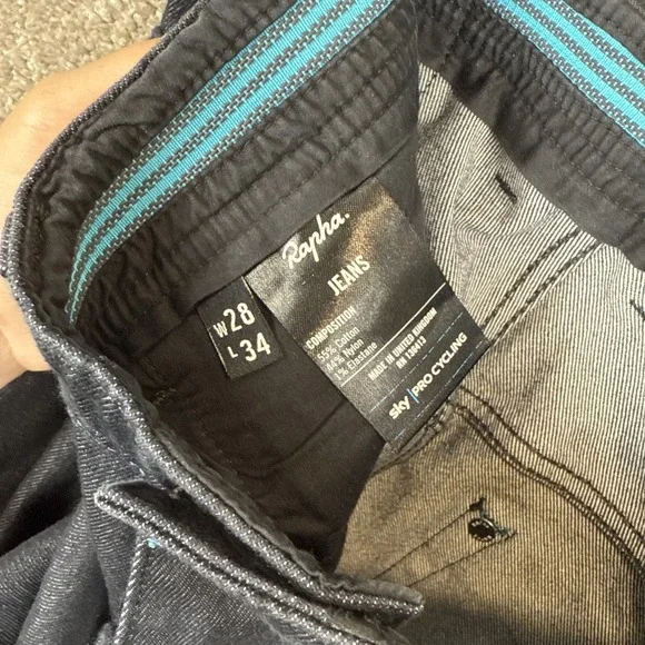 Rapha Jeans Mens 29x34 Sky Sprinter Fit Jean‎ Performance Outdoor